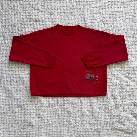 VINTAGE U.S. Navy Girls Cropped Pullover Sweatshirt - Picture 6 of 8